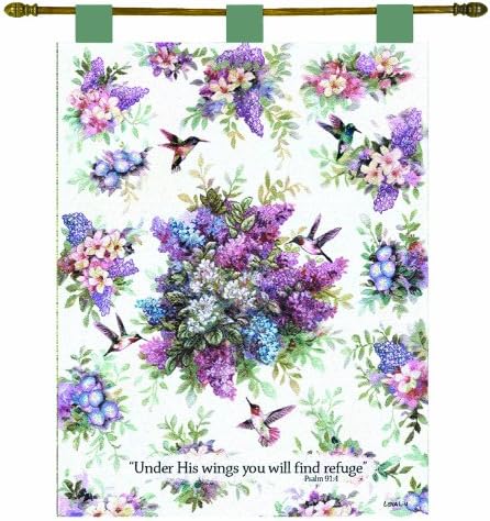 Manual Inspirational Collection 26 X 36-Inch Wall Hanging and Finial Rod, Whisper Wings with Verse by Lena Liu, by Manual+Woodworker