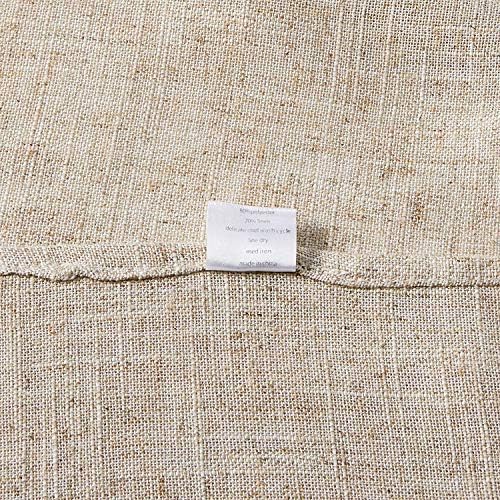 Fennco Styles Toscana Contemporary Hemstitched Linen Blend 14 x 20 Inch Place Mats for Dinner Table, Parties, Wedding Decorations, Natural, Set of 4 - Image 3