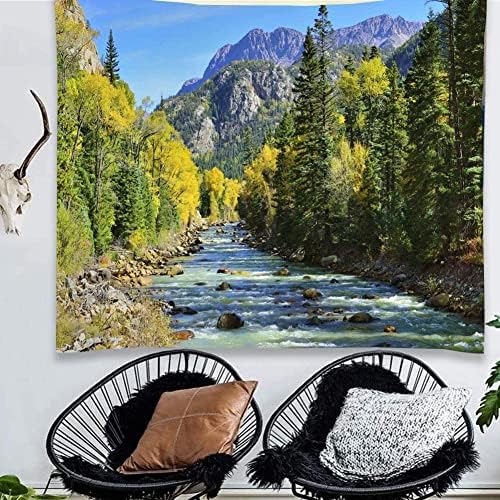 Mountain Tapestry Wall Hanging W60"xL50", Indoor/Outdoor Nature Posters - Image 5