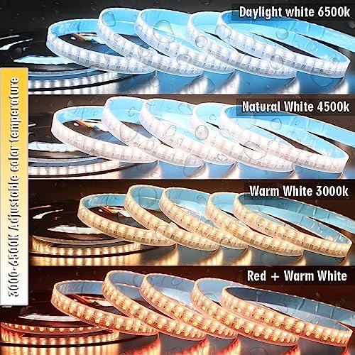 Brightest RGB CCT LED Strip Lights Outdoor Waterproof IP67 Color Changing 24V 270LEDs/m Super Bright RGBWW LED Strip 16.4ft (DC24V Waterproof IP67) - Image 6