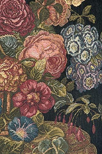 Decorative Flower Basket with Chenille Floral Tapestry Wall Hanging 26 x 40 - Image 3