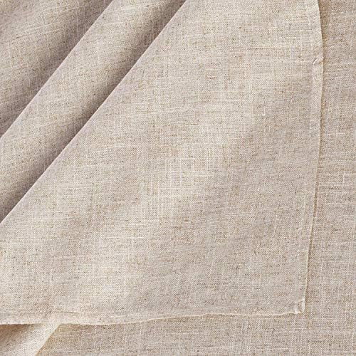 Fennco Styles Toscana Contemporary Plain Linen Blend 20 x 20 Inch Cloth Napkins for Dinner Table, Picnic Table, Parties, Wedding Decorations, Natural, Set of 4 - Image 3