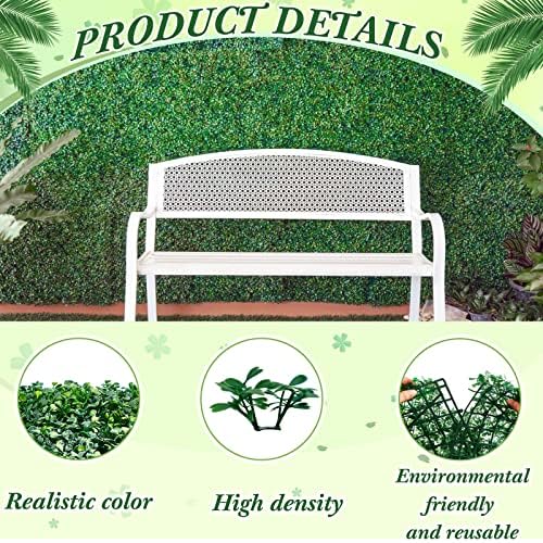 Crowye 48 Pcs 10 x 10 Inch Grass Wall Panel, Artificial Boxwood Wall Panels - Image 6