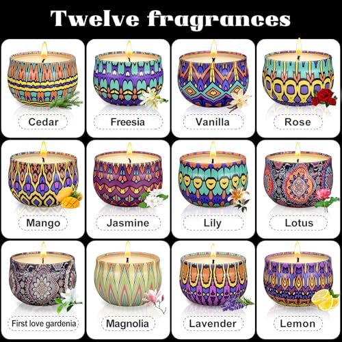 Scented Candles Gift Set,48 Pack Candles for Home Scented, 1200 Hour Long Lasting Soy Wax Aromatherapy Candle Set, Birthday Gifts for Women with Gift Box - Image 3