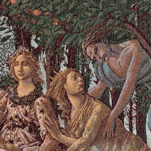 AureoMadis Woven Tapestry Wall Hanging - Medieval Victorian Vintage Art Decor, Large Wall Tapestry Home Aesthetic (42"x28") - Botticelli Primavera With Lining (Green：Botticelli Primavera-with lining) - Image 3