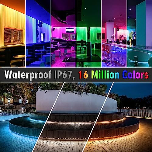 Brightest RGB CCT LED Strip Lights Outdoor Waterproof IP67 Color Changing 24V 270LEDs/m Super Bright RGBWW LED Strip 16.4ft (DC24V Waterproof IP67) - Image 7