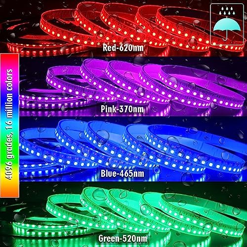 Brightest RGB CCT LED Strip Lights Outdoor Waterproof IP67 Color Changing 24V 270LEDs/m Super Bright RGBWW LED Strip 16.4ft (DC24V Waterproof IP67) - Image 5