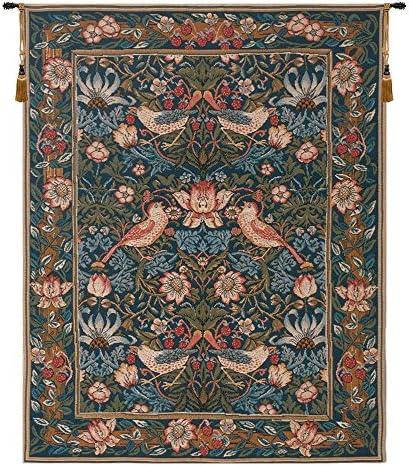 William Morris Birds Face to Face I Tapestry Wall Hanging 26 x 19 in by CCharlotteHomeFurnishings