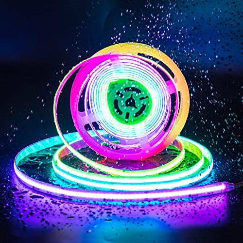 PAUTIX IP65 Waterproof RGB Smart IC COB LED Strip Light Addressable 32.8ft/10m,24V Color Flowing Strip Light Multicolor Flexible Tape Light for TV,Room,Party DIY Decoration(Without Controller&Adapter) by PAUTIX