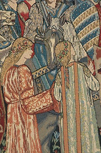 William Morris Knights Departure Tapestry Wall Hanging 33 x 45 in - Image 4