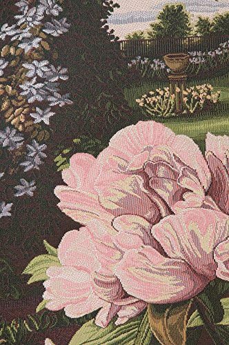 Alberto Passini Pink Peonies Floral Tapestry Wall Hanging 35 x 25 in - Image 3