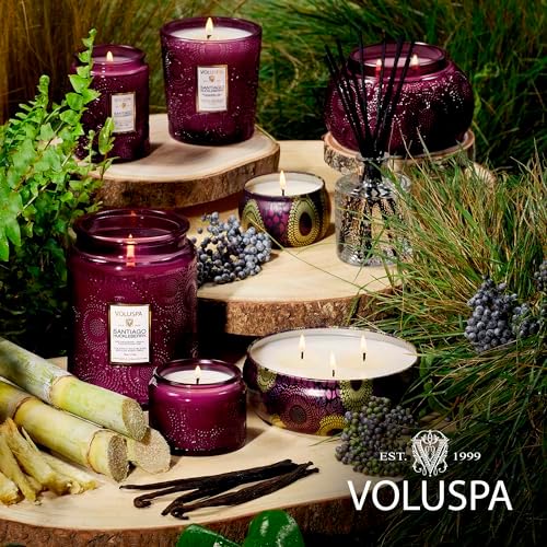 Voluspa Santiago Huckleberry Large Scented Candle Jar 18 Oz, 100 Hr Burn - Image 6