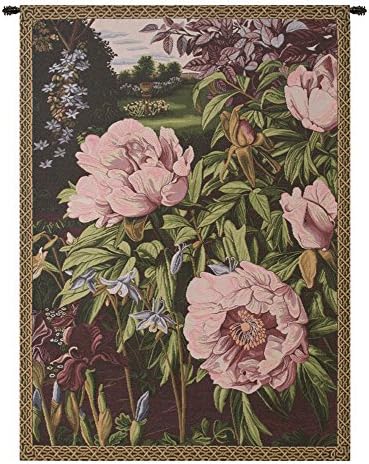Alberto Passini Pink Peonies Floral Tapestry Wall Hanging 35 x 25 in by CCharlotteHomeFurnishings
