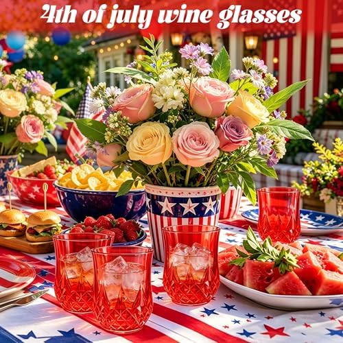 24 Pack Plastic Stemless Wine Glasses, 12oz Unbreakable Wine Cups - Image 4