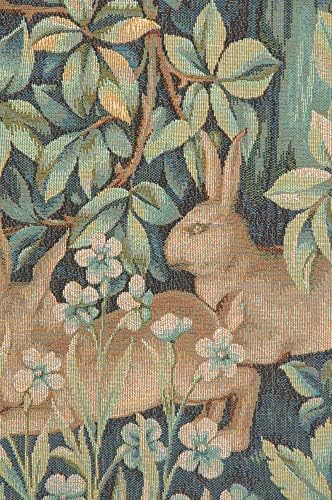 William Morris Hare and Pheasant Tapestry Wall Hanging 29 x 50 in - Image 2