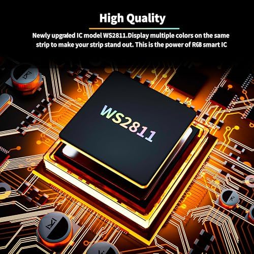 PAUTIX RGB Smart IC COB LED Strip Light Addressable 24ft/7.5m,720LEDs/m UL-Listed 24V Chasing Color Strip Light Multicolor Flexible Tape Light,for TV,Party DIY Decoration(Without Controller&Adapter) - Image 3