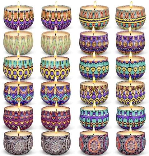Scented Candles Gift Set,24 Pack Candles for Home Scented, 600 Hour Long Lasting Soy Wax Aromatherapy Candle Set, Birthday Gifts for Women with Gift Box - Image 2