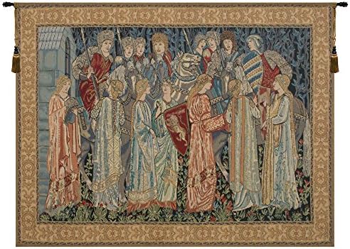 William Morris Knights Departure Tapestry Wall Hanging 33 x 45 in by CCharlotteHomeFurnishings