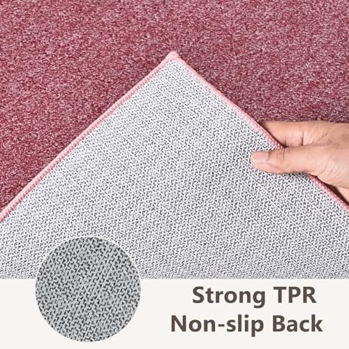 2x8 Red/White Runner Rug Washable Non-Slip for Kitchen Hallway Bathroom - Image 5
