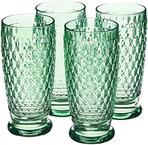 Villeroy & Boch Boston Green Crystal Highball Glasses, Set of 4 - Image 2