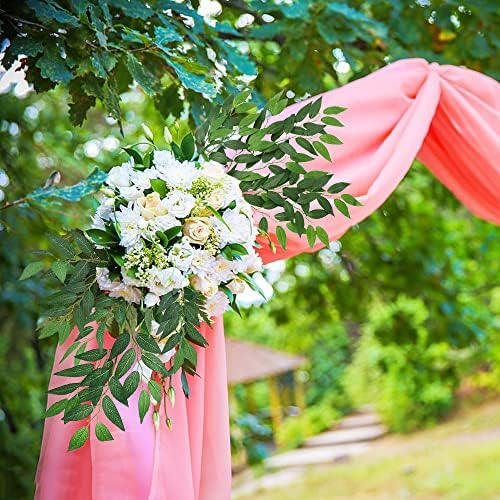 Artificial Italian Ruscus Greenery Stems, 20 Pack Faux Green Leaf Garland Branches Hanging Greenery Spray for Wedding Bouquet Arch Table Centerpiece Home Decor - Image 2