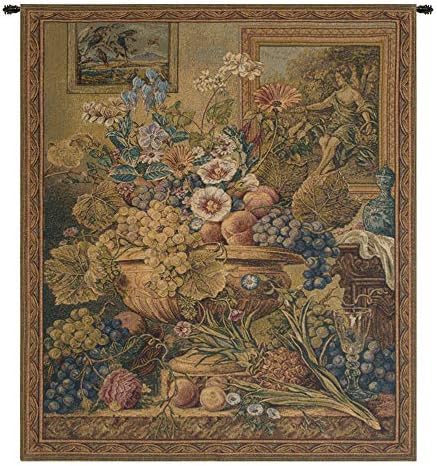 Decorative Bouquet Et Cadres Floral Tapestry Wall Hanging 28 x 24 in by CCharlotteHomeFurnishings