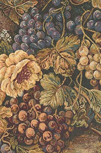 Decorative Bouquet with Grapes Floral Tapestry Wall Hanging 26 x 40 in - Image 3
