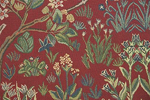 William Morris The Tree of Life Forest Red Tapestry Wall Hanging 68 x 81 in - Image 2