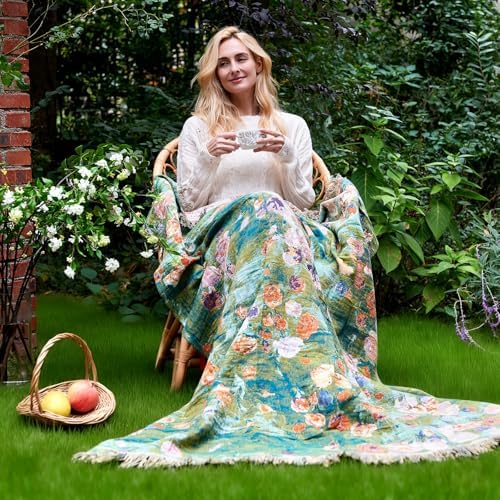LUTBM Boho Throw Blanket for Bed 60"x80", All Season Cotton Couch Blankets - Image 5