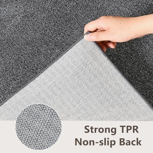 2x8 Black/White Runner Rug Washable Non-Slip for Kitchen Hallway Bathroom - Image 5