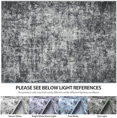 6x9 Area Rugs for Living Room Washable Bedroom Dining Room Black Grey - Image 7