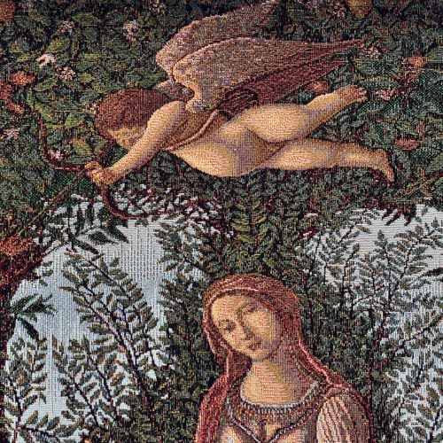 AureoMadis Woven Tapestry Wall Hanging - Medieval Victorian Vintage Art Decor, Large Wall Tapestry Home Aesthetic (42"x28") - Botticelli Primavera With Lining (Green：Botticelli Primavera-with lining) - Image 2