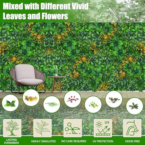 Artificial Grass Wall Panels, 40"x120"(33.33 SQFT)Boxwood Panels - Image 3