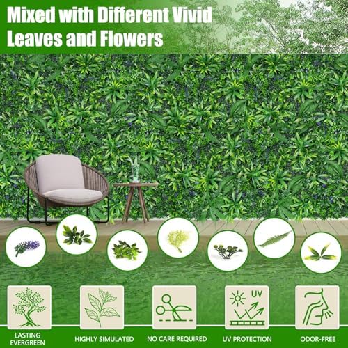 Grass Wall Panels 40"x120"(33.33 SQFT)UV-Anti Hedge Boxwood Roll - Image 3