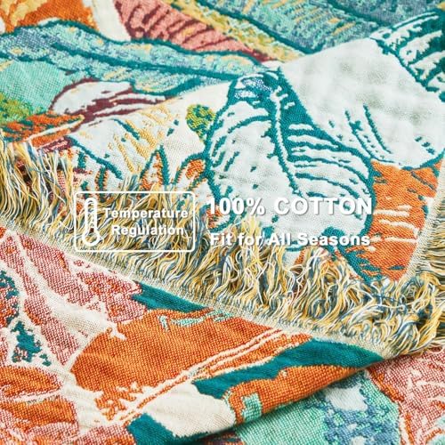 LUTBM Boho Throw Blanket for Bed 60"x80", All Season Cotton Couch Blankets - Image 6