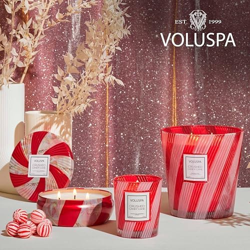 Voluspa Crushed Candy Cane, Large Candle Jar, 18 oz, 100 Hour Burn Time, Coconut Wax for Clean Burning, Handcrafted in the USA - Image 6