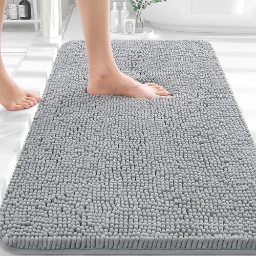 OLANLY Bathroom Rugs 32x20, Extra Soft Absorbent Chenille Bath Rugs by OLANLY