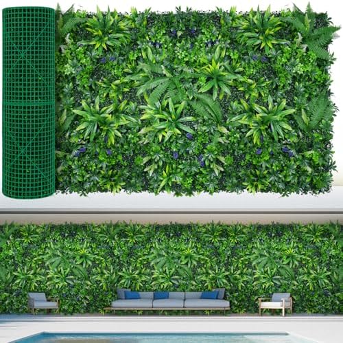 Grass Wall Panels 40"x120"(33.33 SQFT)UV-Anti Hedge Boxwood Roll by EverNature