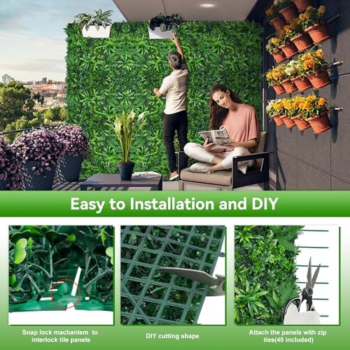 Grass Wall Panels 40"x120"(33.33 SQFT)UV-Anti Hedge Boxwood Roll - Image 4