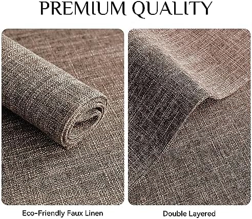 Softalker Faux Linen Cloth Placemats Set of 8-12 x 18 Inch, Natural - Image 4