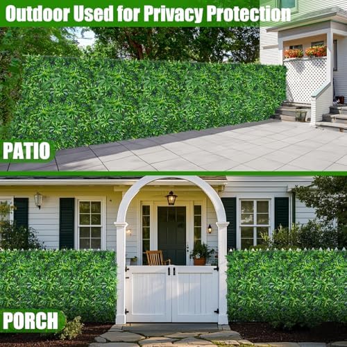Artificial Grass Wall Panels 20"x20" 12pcs Hedge Greenery Backdrop, UV-Anti - Image 7