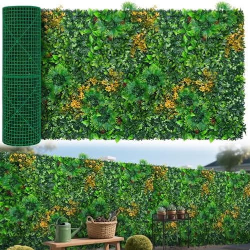 Artificial Grass Wall Panels, 40"x120"(33.33 SQFT)Boxwood Panels by EverNature