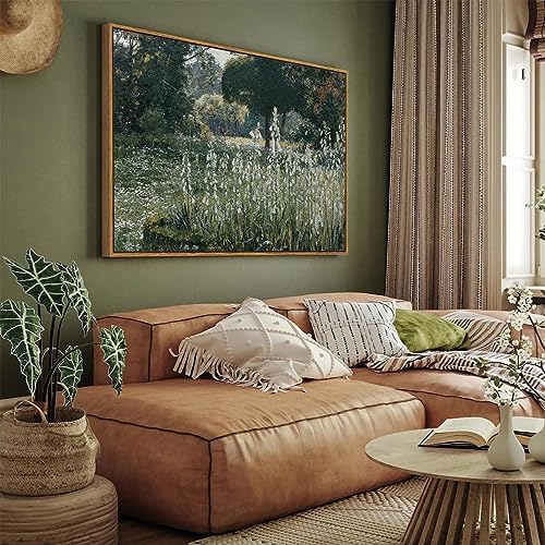 InSimSea Framed Canvas Wall Art Vintage Decor, Landscape Wall Art Home Decor, Modern Farmhouse Decor, Canvas Wall Art for Living Room Decor, Cottagecore Bedroom Kitchen Bathroom Decor, 24"x36" - Image 3