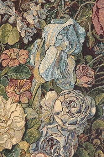 Pauline von Large Flowers Piece Floral Tapestry Wall Hanging 54 x 37 in - Image 3