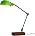 Vintage Green Glass Solid Wood BLack Gold Adjustable Swing Arm Desk Lamp - Image 7