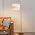 Arc Feather Floor Lamp, Gold Modern LED Feather Standing Lamp, Natural Feather Decorative Tall Lamp with Foot Switch, Brass/Gold Finish, for Living Room Bedroom Office Shop Window - Image 7